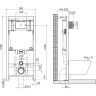 Комплект 4в1 унитаз, инсталляция, кнопка смыва, крышка-сиденье BELBAGNO BB1102CH/BB1102SC/BB002-80/BB005-PR-CHROME